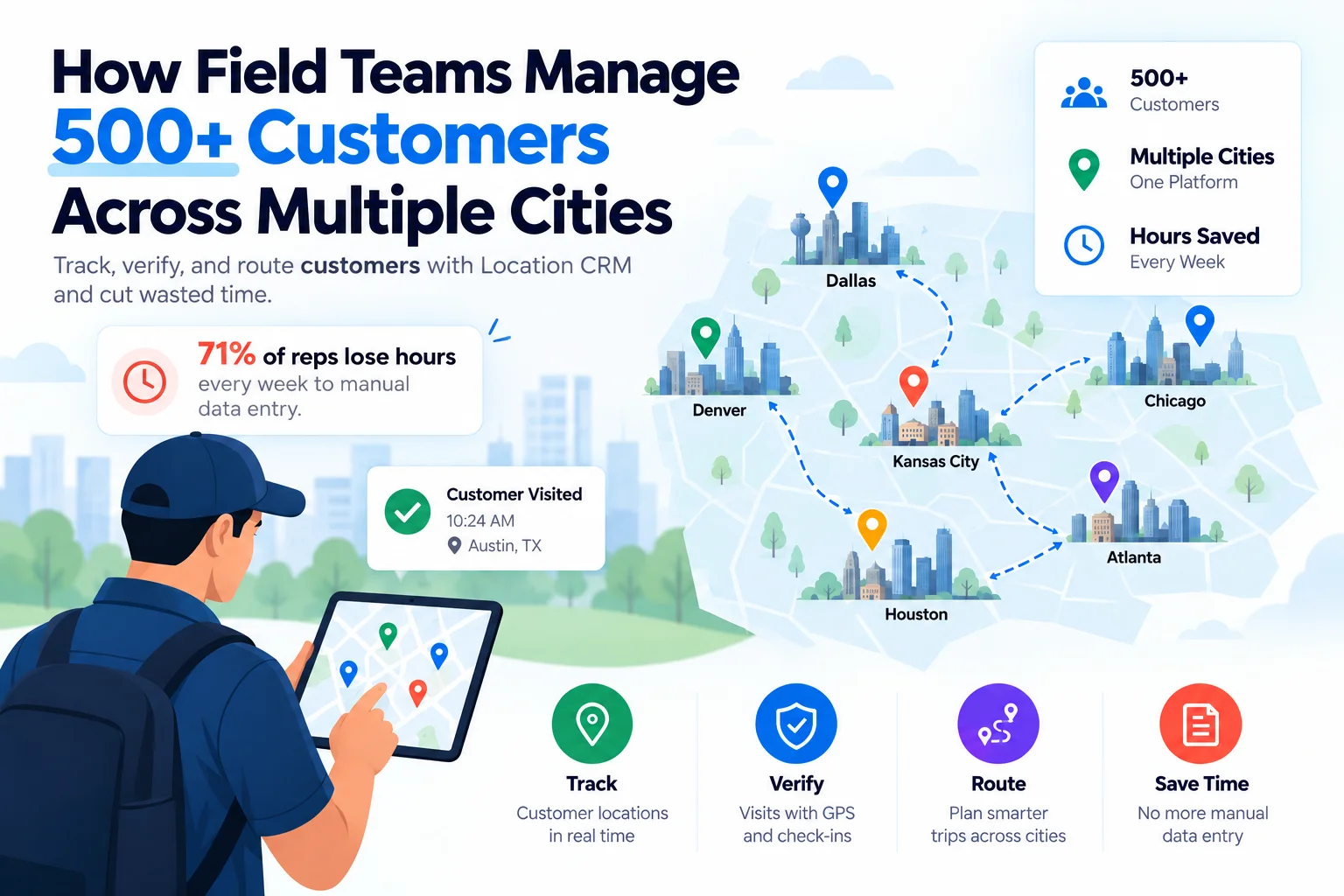 Field Teams Manage 500+ Customers Across Multiple Cities