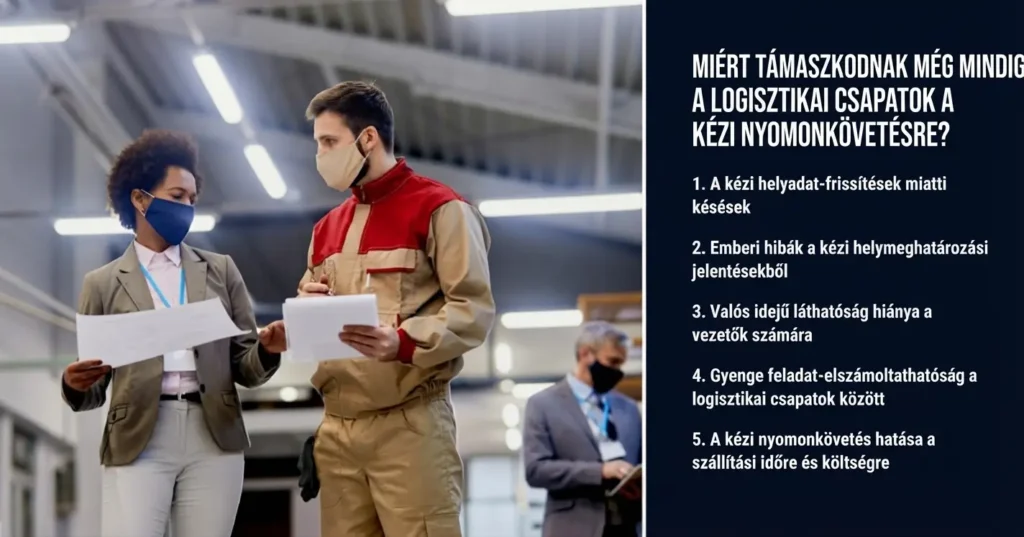a logisztikai vállalkozások még mindig a kézi követésre támaszkodnak